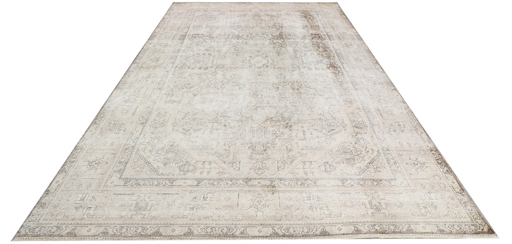 6' x 9' Persian Distressed Vintage Hand-knotted Rug  Gray  PK130