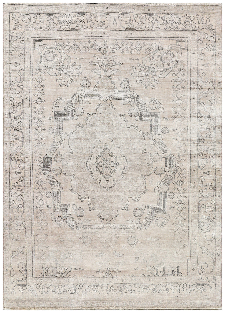 6' x 9' Persian Vintage Hand-knotted Rug Light Gray Pre-Owned Low Pile carpet PK131