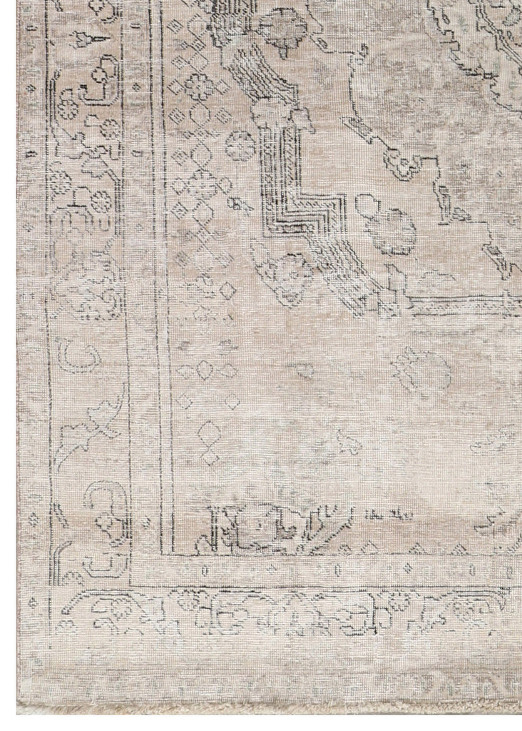 6' x 9' Persian Vintage Hand-knotted Rug Light Gray Pre-Owned Low Pile carpet PK131