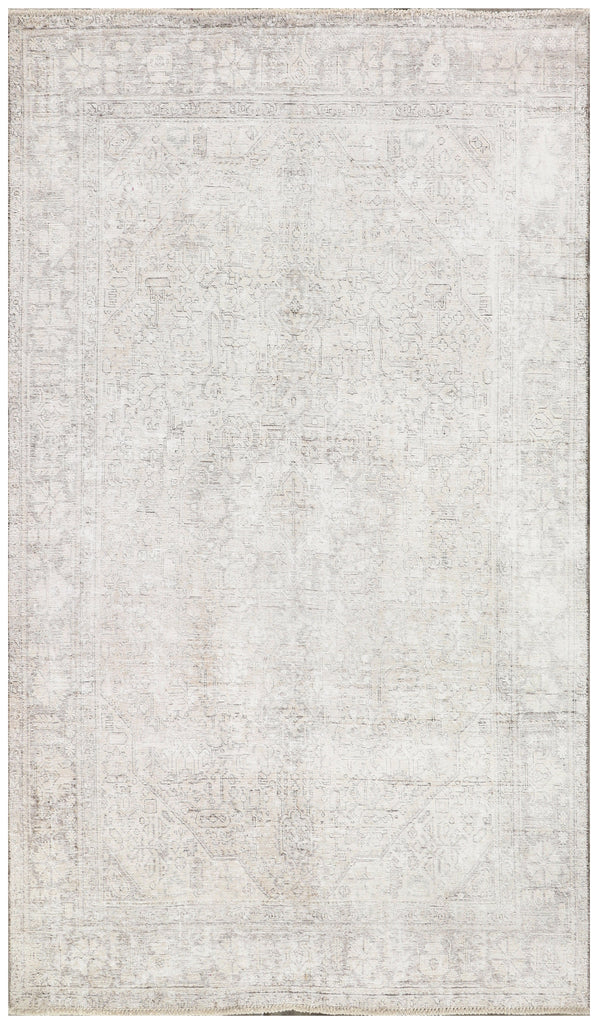 6' x 9' Persian Vintage Distressed  Hand-knotted Rug Overdyed  GRAY Pre-Owned PK132