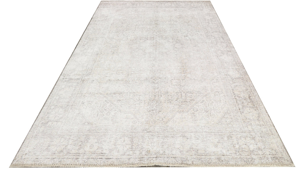 6' x 9' Persian Vintage Distressed  Hand-knotted Rug Overdyed  GRAY Pre-Owned PK132