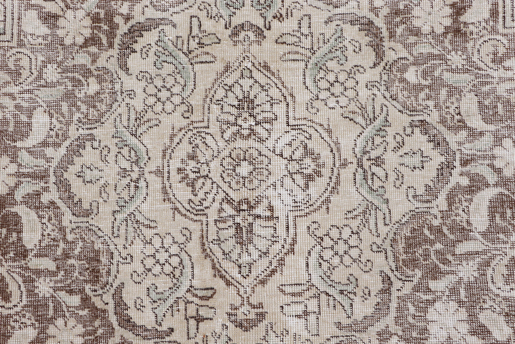 9' x 12' Persian Distressed Vintage Hand-knotted Rug Low Worn Pile Pre-Owned PK133