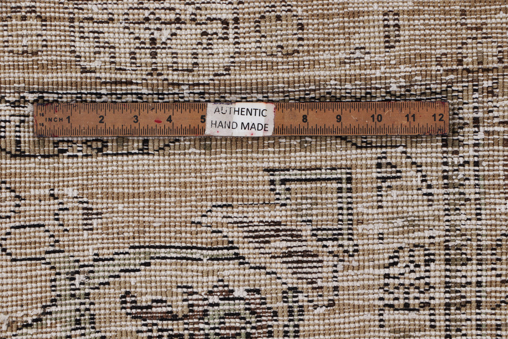 7' x 10' Vintage Persian Tabriz Distressed RugHand-knotted Rug  Light Gray  PK139