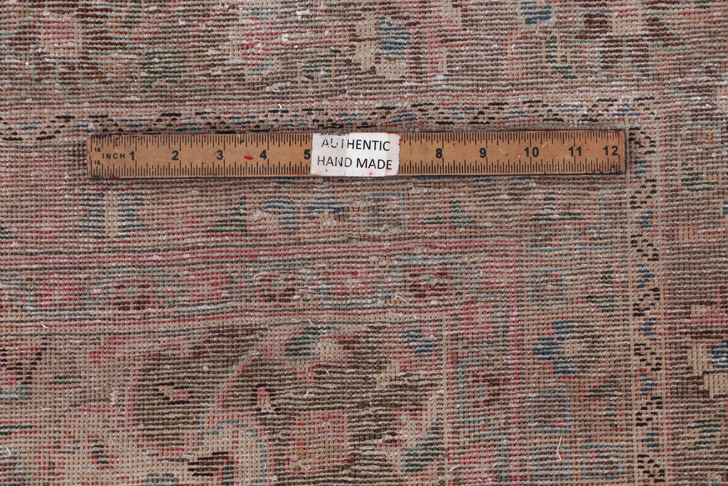 9' x 12' Distressed Persian Vintage Hand-knotted Rug Pre-Owned PK145