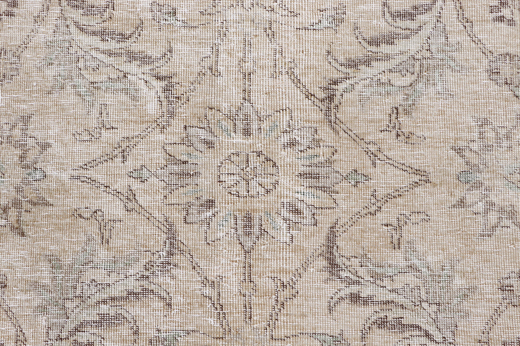 7.8 x 11 Vintage Hand-knotted Persian Rug Faded Gray  Pre-Owned PK151