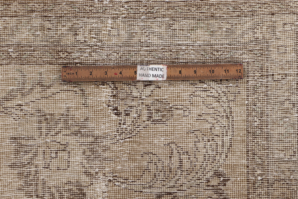 7.8 x 11 Vintage Hand-knotted Persian Rug Faded Gray  Pre-Owned PK151