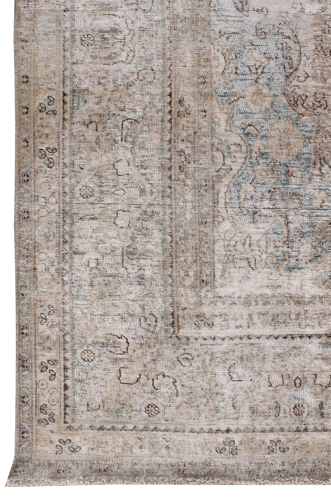 9' x 12' Persian Vintage Hand-knotted Rug Neutral Gray Taup PK155