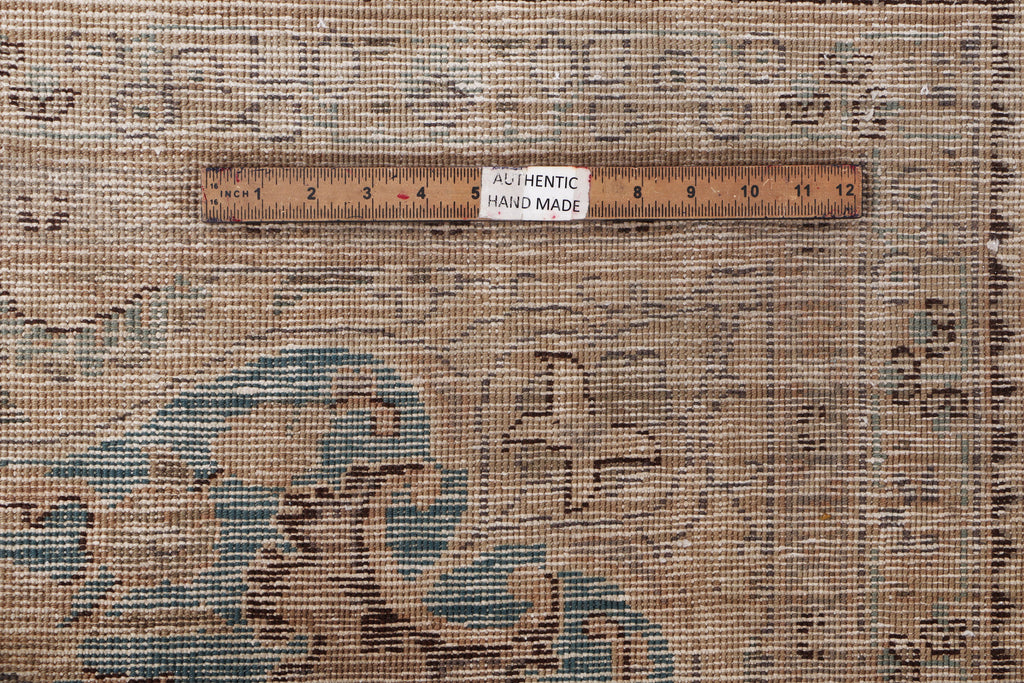 9' x 12' Persian Vintage Hand-knotted Rug Neutral Gray Taup PK155