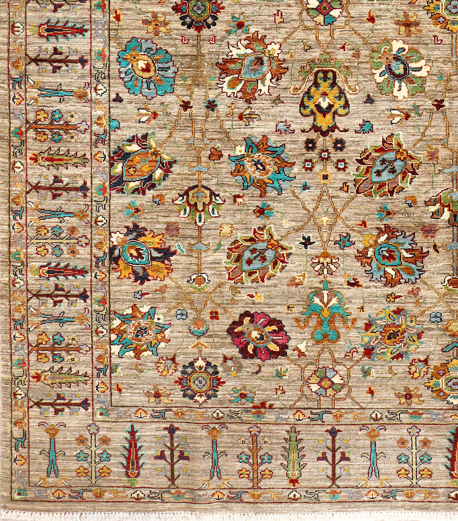 9' x 12' Soltani Ziglar Rug Fine Ghazni Wool MULTI NEUTRAL PK252