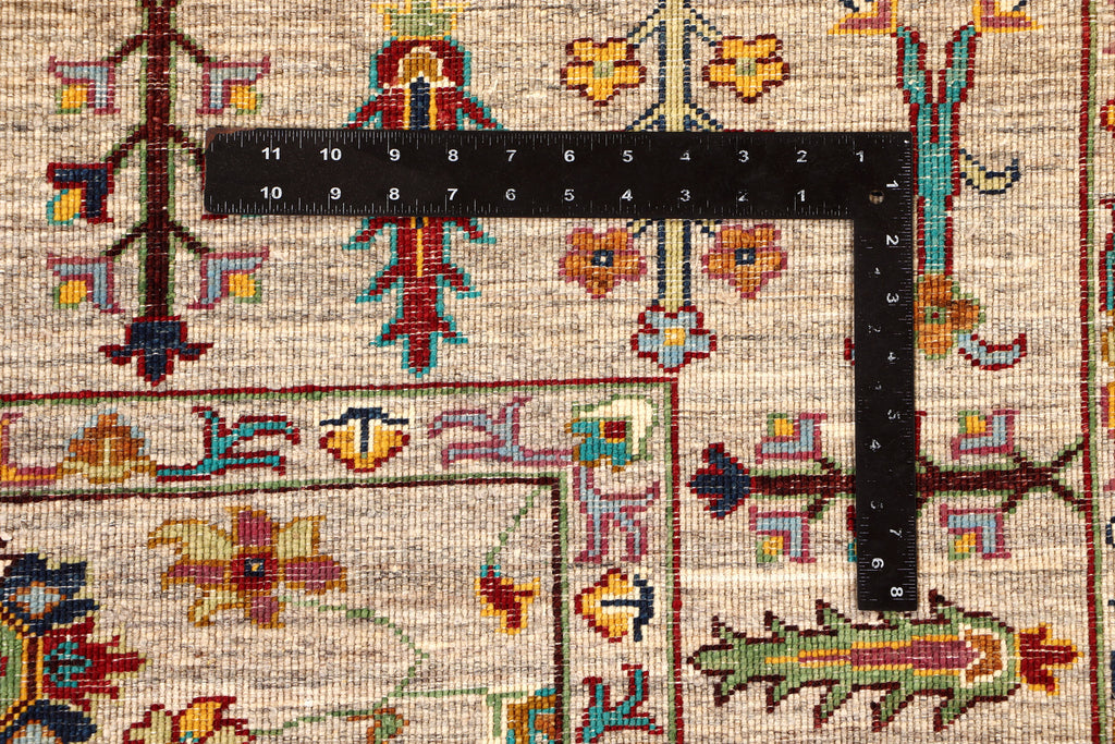 9' x 12' Soltani Ziglar Rug Fine Ghazni Wool MULTI NEUTRAL PK252