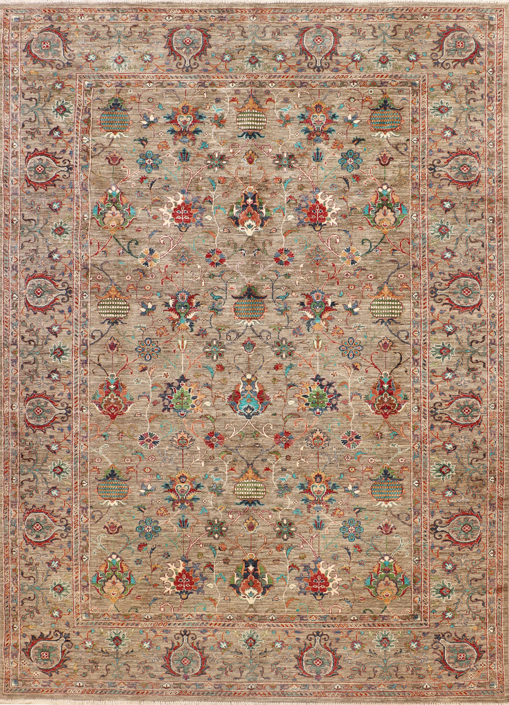 8' x 11' Soltani Ziglar Rug Fine Ghazni Wool NEUTRAL SAGE PK254