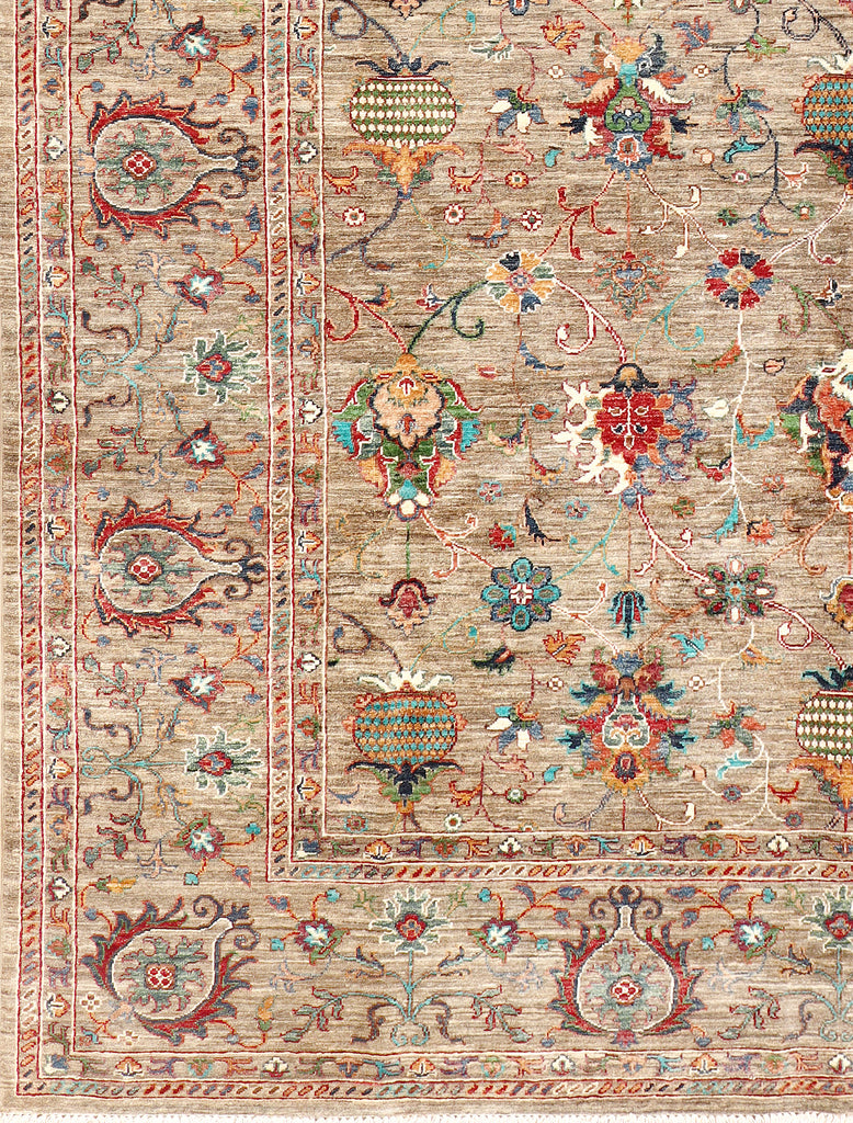 8' x 11' Soltani Ziglar Rug Fine Ghazni Wool NEUTRAL SAGE PK254