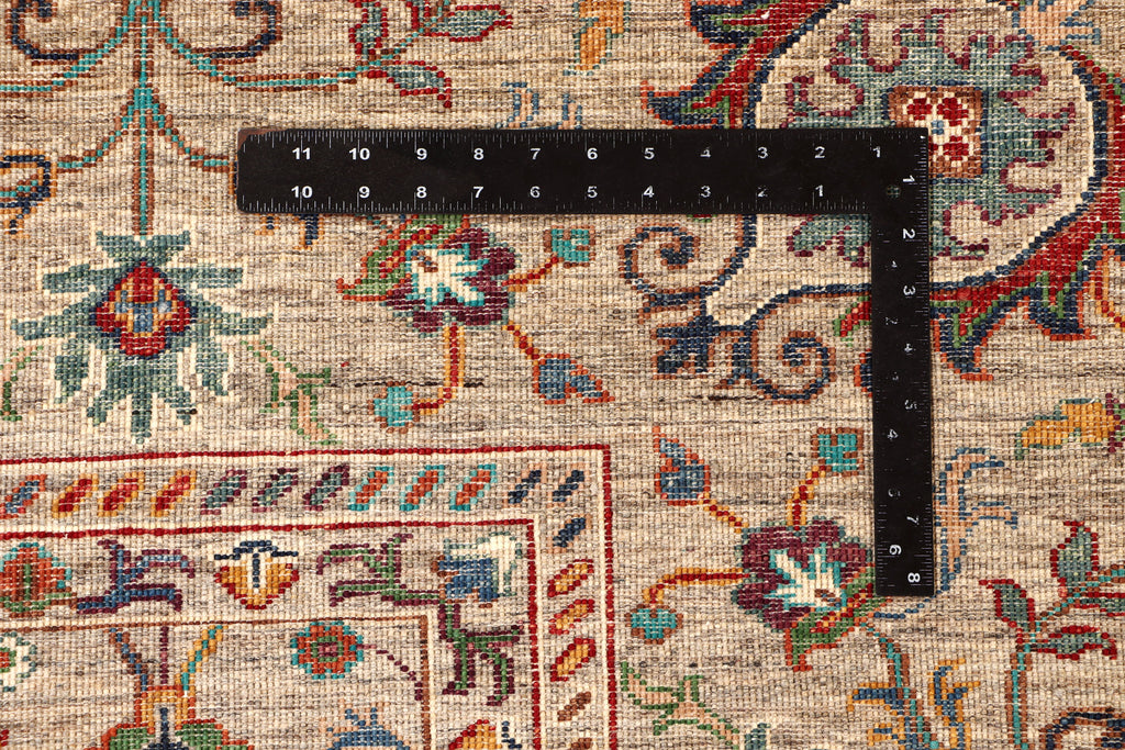 8' x 11' Soltani Ziglar Rug Fine Ghazni Wool NEUTRAL SAGE PK254