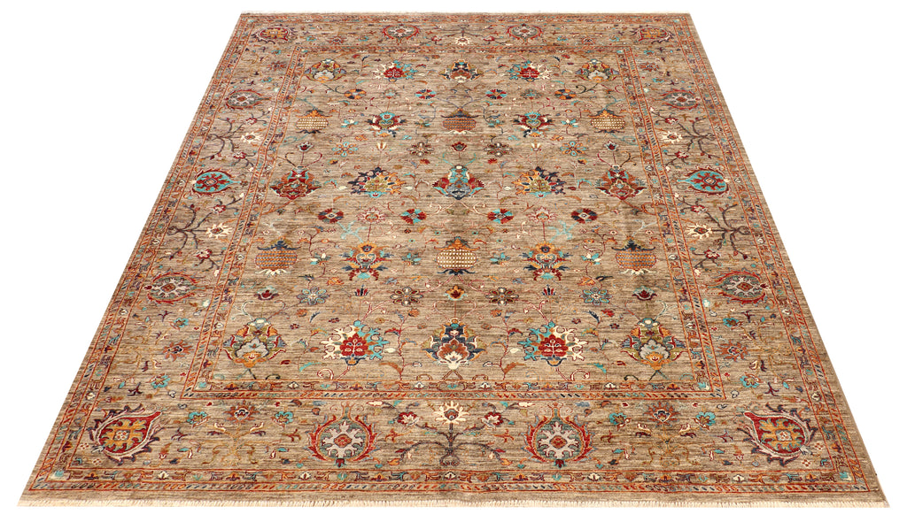 8' x 9' Soltani Ziglar Rug Fine Ghazni Wool MULTI NEUTRAL PK255