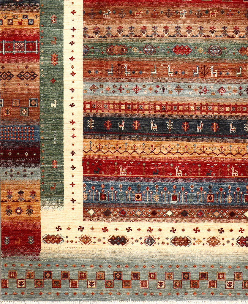 8' x 10' Soltani Ziglar Rug Fine Ghazni Wool Multi-Color PK257