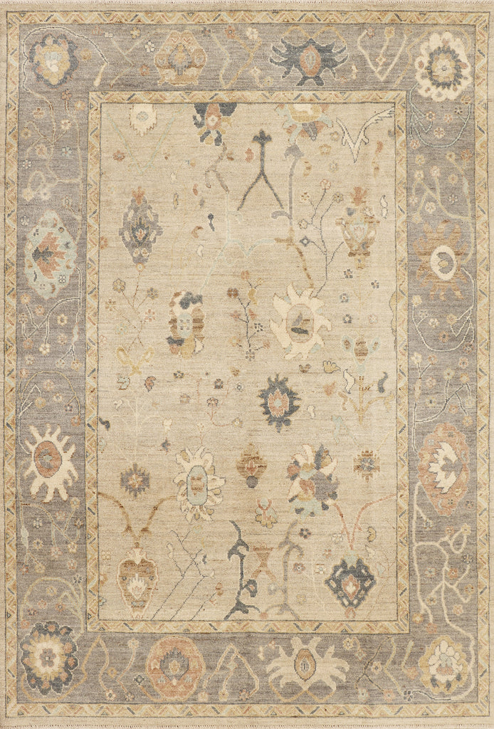 6 x 8.10 Oushak Rug Fine Wool Quality LIGHT NATURAL PK275
