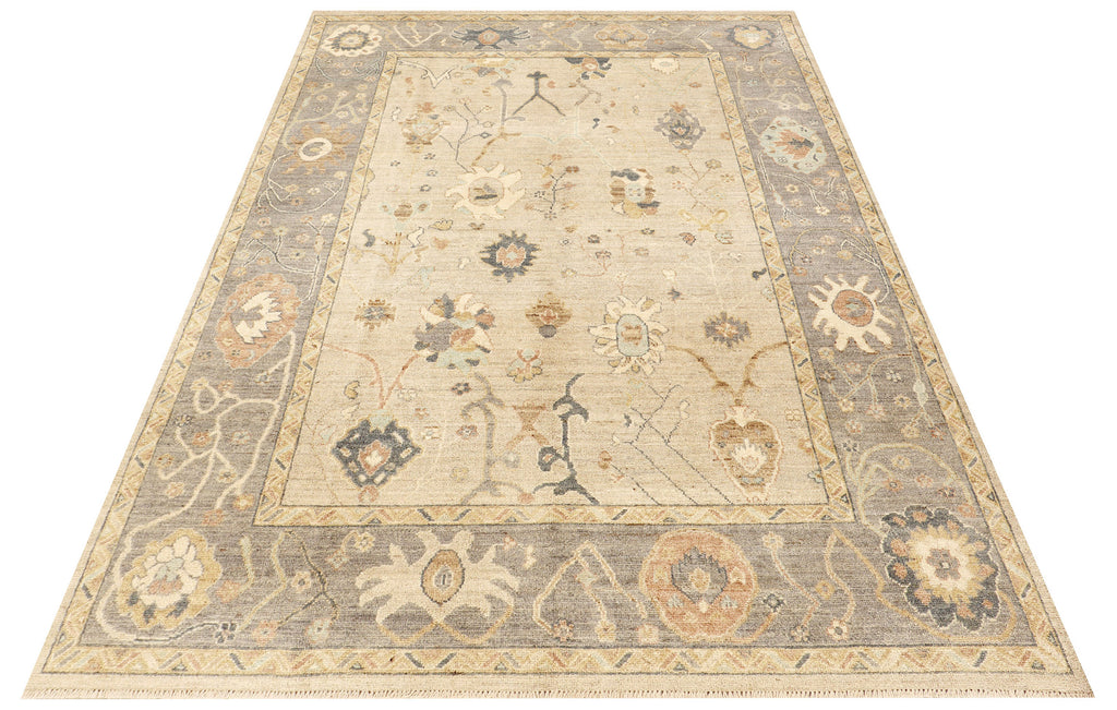 6 x 8.10 Oushak Rug Fine Wool Quality LIGHT NATURAL PK275