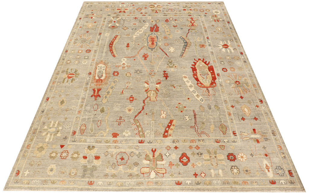 7.11 x 9.11 Oushak Rug Fine Wool Quality LIGHT NATURAL PK276