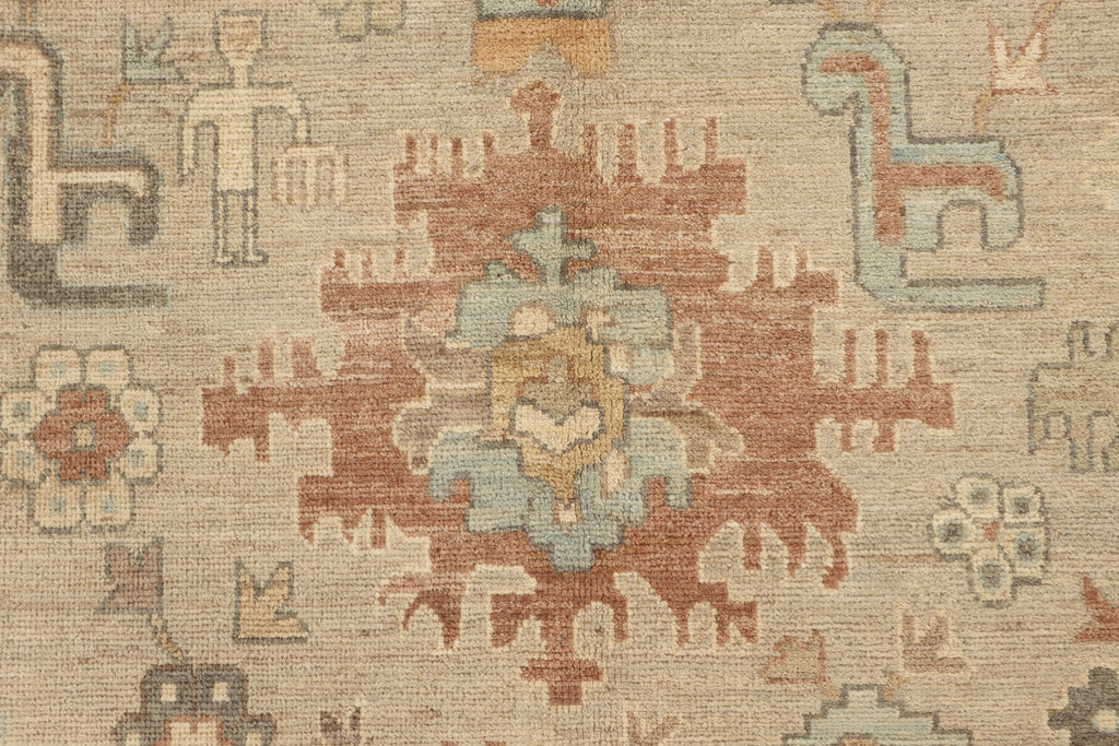 12 x 9.2 Oushak Rug Fine Wool Quality LIGHT NATURAL PK278