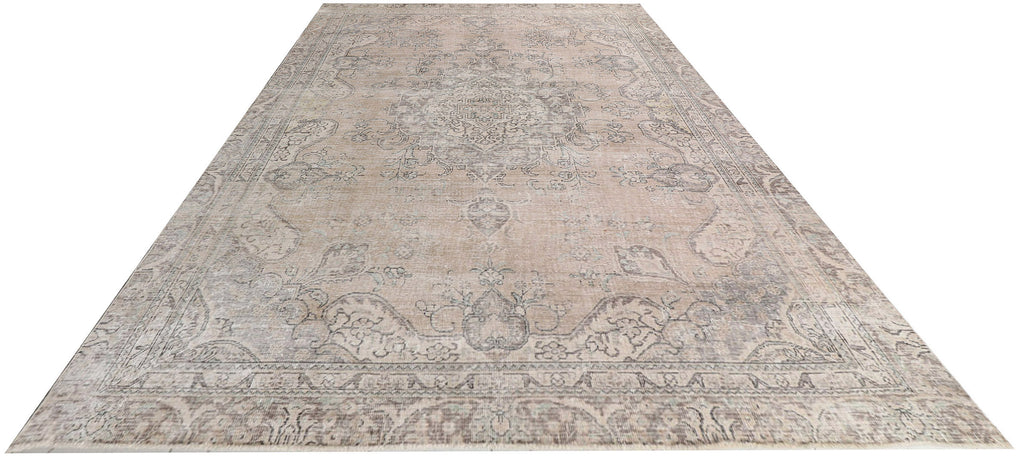 8' x 11' Vintage Hand-knotted Carpet Faded Taup Gray Pre-Owned Persian Rug PK36