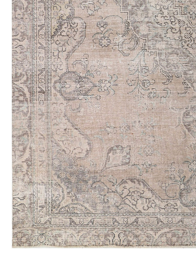 8' x 11' Vintage Hand-knotted Carpet Faded Taup Gray Pre-Owned Persian Rug PK36