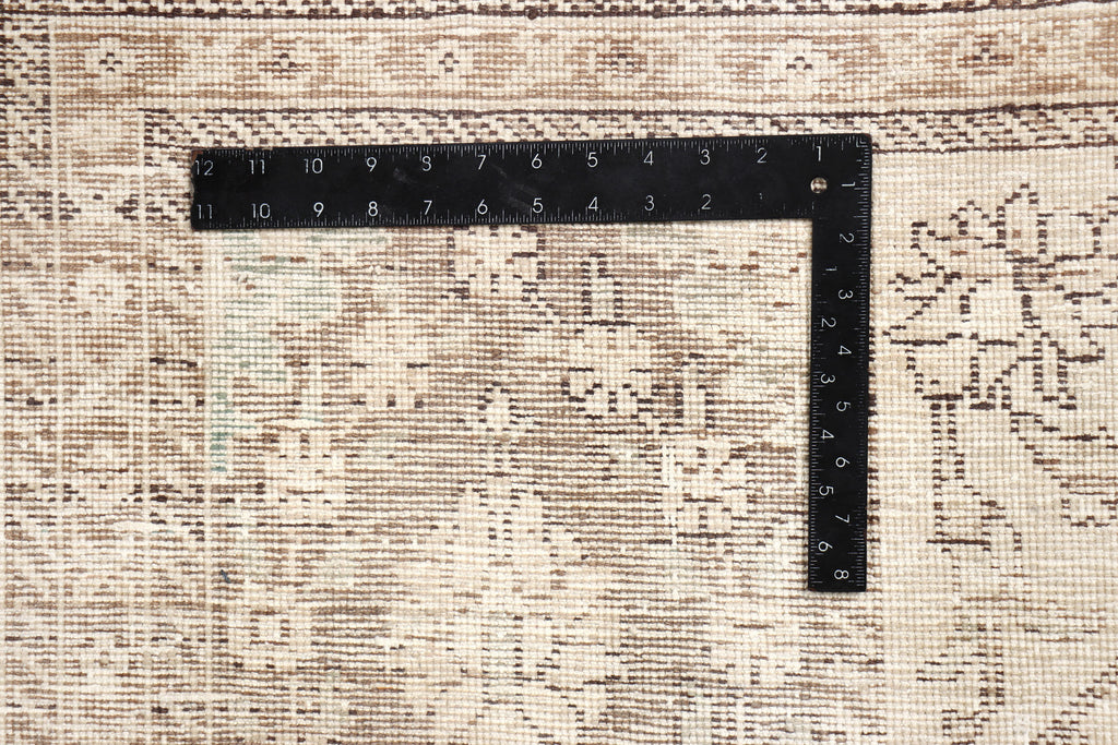 8' x 11' Vintage Hand-knotted Carpet Faded Taup Gray Pre-Owned Persian Rug PK36