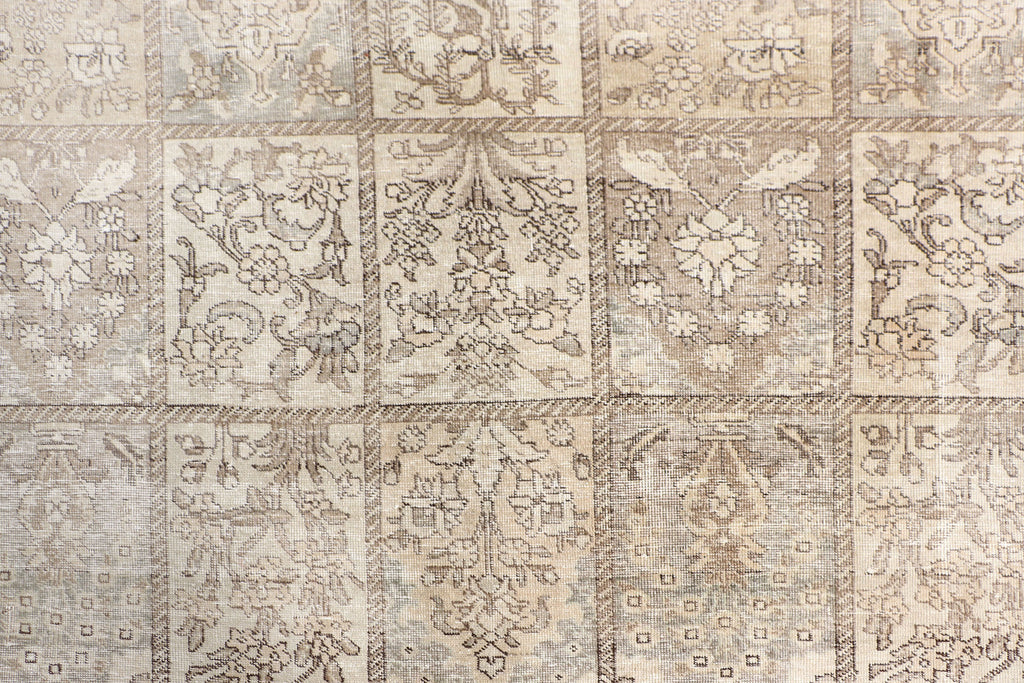 8' x 11' Vintage Hand-knotted Carpet Faded Taup Gray Pre-Owned Persian Rug PK36