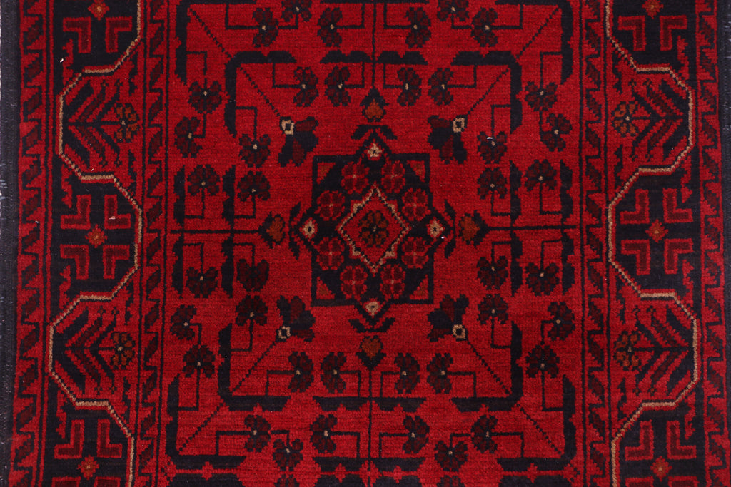 6 FOOT RUNNER 3' x 6' Dark Red Afghan Khal Mohammadi Rug Ethnic Tribal Rug PK47