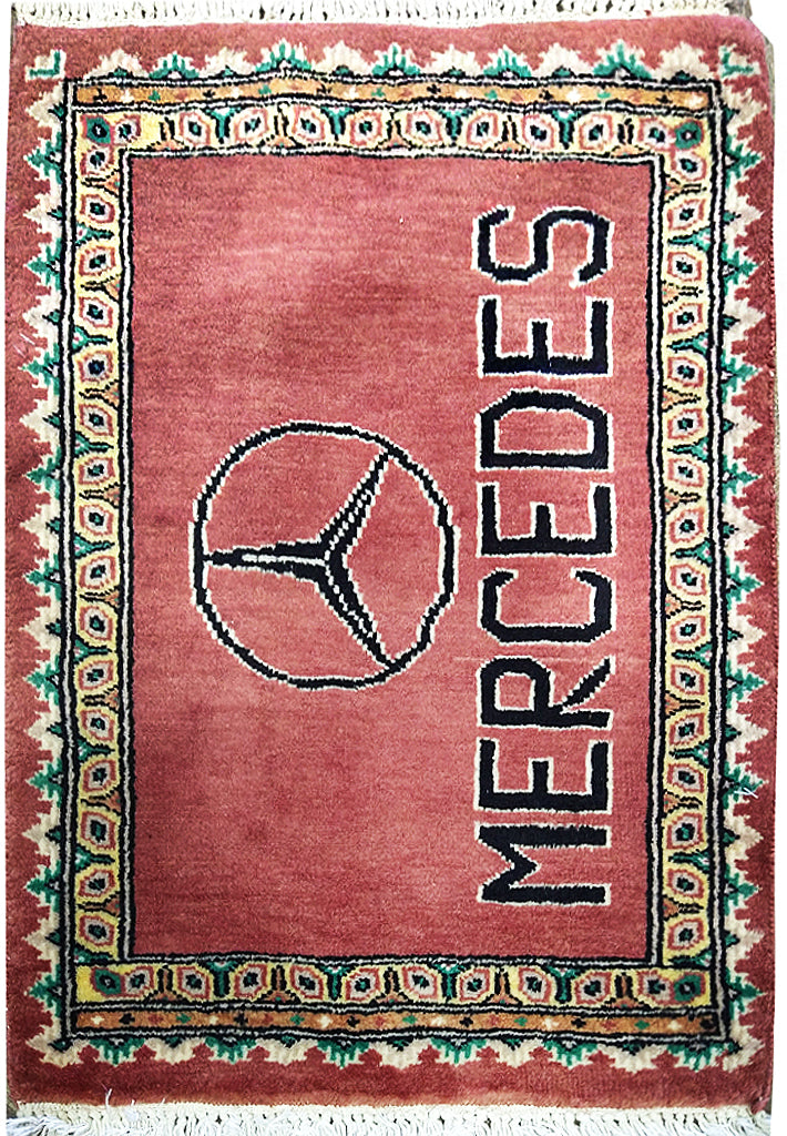 2' x 2' Mercedes Benz Mat Hand-knotted Rug #5248
