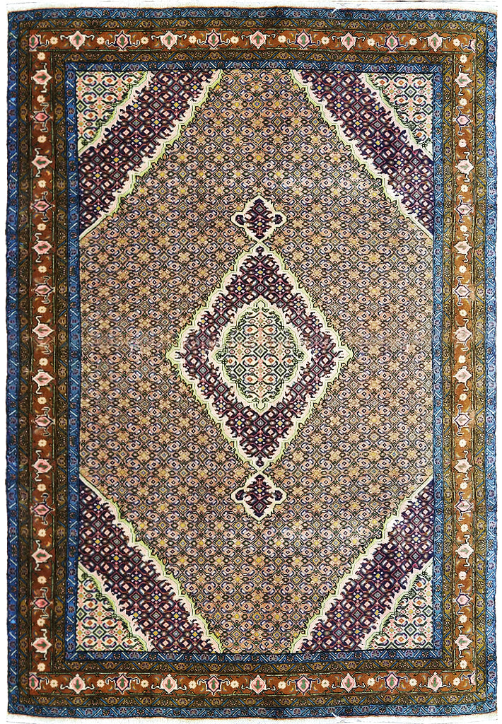 6 x 9 Persian Ardabil Rug Mahi Herati #5290