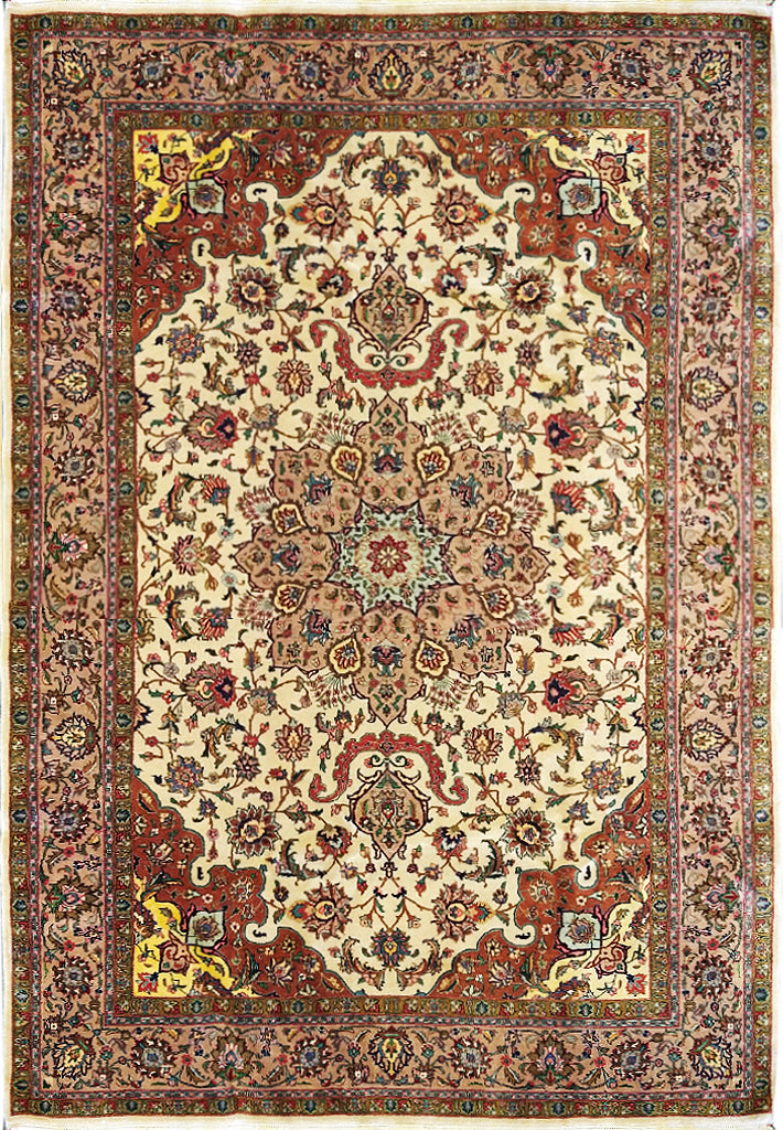 6 x 10 Authentic Quality Persian Tabriz High Quality Rug 400 KPSI Wool and Silk #5340