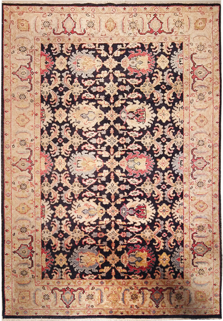 5.6 x 8.7 Black Chobi Rug Hand-knotted #5365