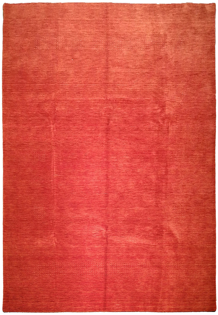 9.1 x 12.1 SALE Contemporary Red Handmade Wool Rug F-5373