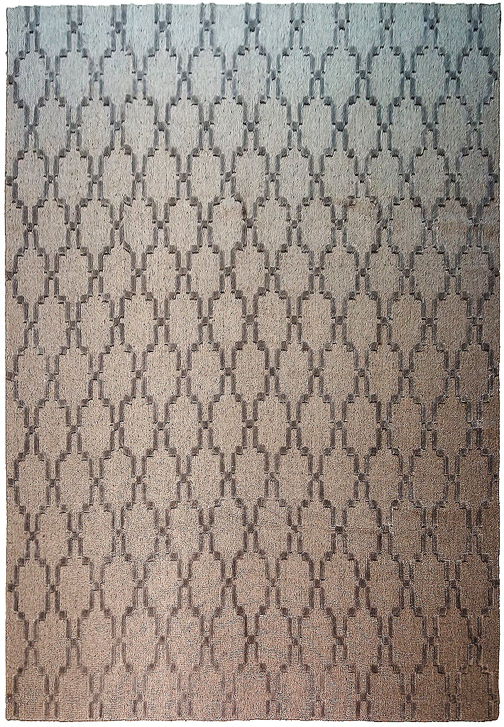 7.10 x 10.3 Raised Pile Wool Contemporary Handmade Rug F-5386