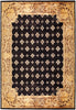 Load image into Gallery viewer, 8&#39; x 10&#39; Contemporary Handmade Tibbet Wool Rug BLACK &amp; Gold #5411