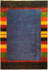 Load image into Gallery viewer, 8' x 10' QUALITY GABBEH RUG HANDMADE INDIA Contemporary  BLUE RAINBOW  #5468