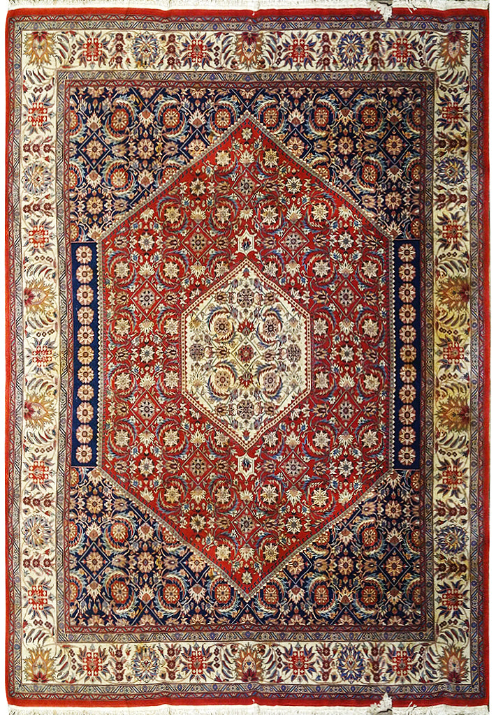 8' x 10' Fine Silky Wool Bijar Fine Quality Handmade Rug 240 KPSI F-5534