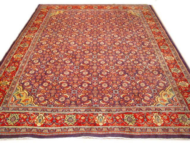 10' x 13' Semi Antique Persian Mahal Rug  NAVY BLUE 1308