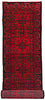 Load image into Gallery viewer, 15 FOOT HALLWAY RUNNER 3' x 15' Dark Red Afghan Khal Mohammadi Rug Ethnic Tribal Rug PK73