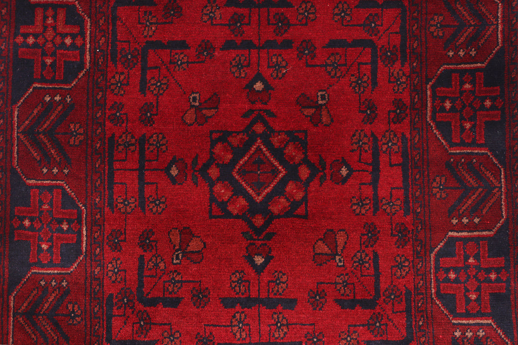 15 FOOT HALLWAY RUNNER 3' x 15' Dark Red Afghan Khal Mohammadi Rug Ethnic Tribal Rug PK73