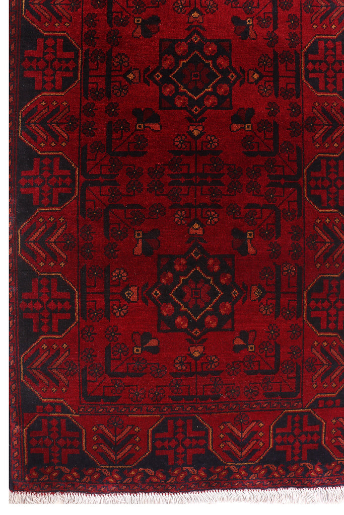 2.11 x 9.4 RUNNER Dark Red Afghan Khal Mohammadi Rug Ethnic Tribal Rug PK76