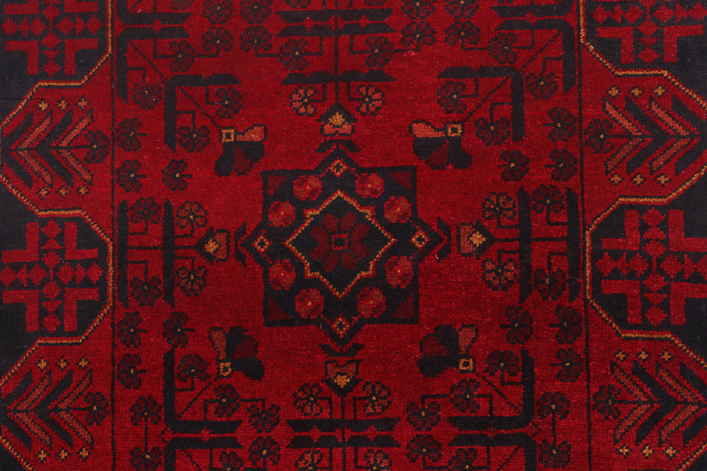 2.11 x 9.4 RUNNER Dark Red Afghan Khal Mohammadi Rug Ethnic Tribal Rug PK76