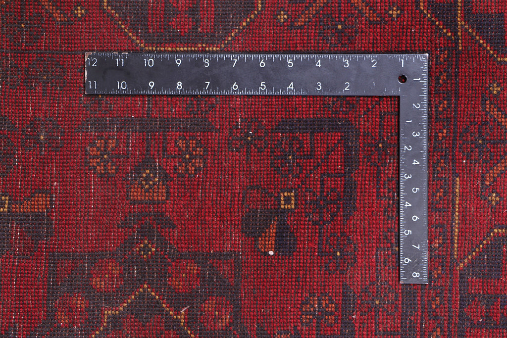 2.11 x 9.4 RUNNER Dark Red Afghan Khal Mohammadi Rug Ethnic Tribal Rug PK76
