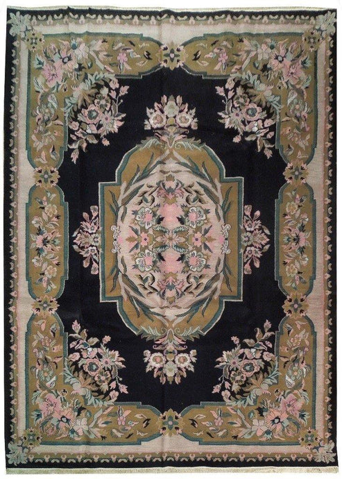 Fascinating 9x12 Authentic Hand Knotted Jaipur French Rug - India - bestrugplace