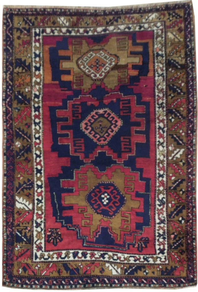 5 x 7.2 Pink Antique Caucasian Kazak Rug #B-71223