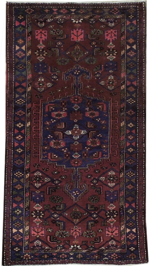 4' x 7' Red-Semi-Antique-Persian-Hamad-Rug.jpg
