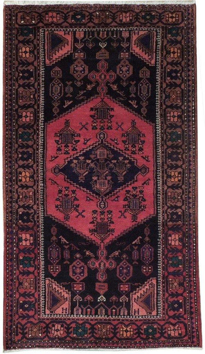 Fascinating 4x7 Authentic Hand Knotted Semi-Antique Persian Hamadan Rug - Iran - bestrugplace