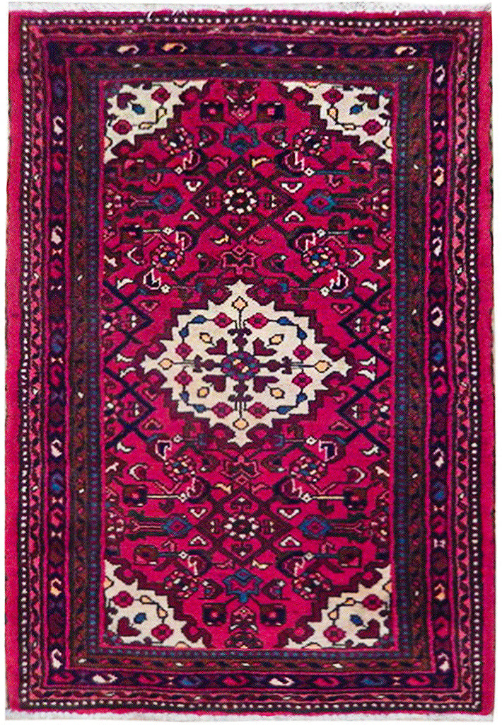 2.5 x 4.3 Semi-Antique Persian Hamadan Rug 71648
