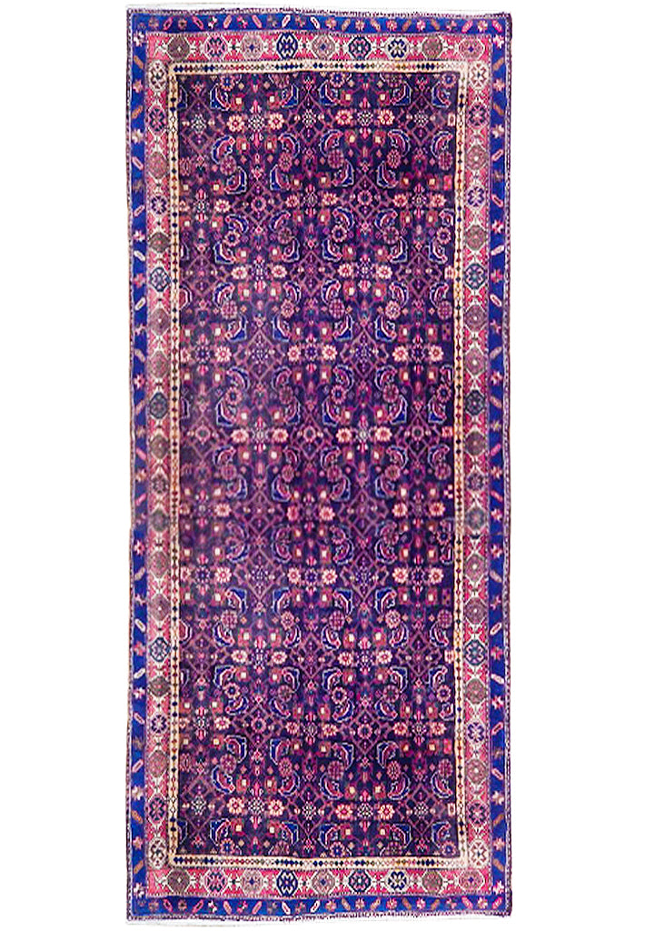 5' x 10' Indigo Blue-Semi-Antique-Persian-Herati-Runner.jpg