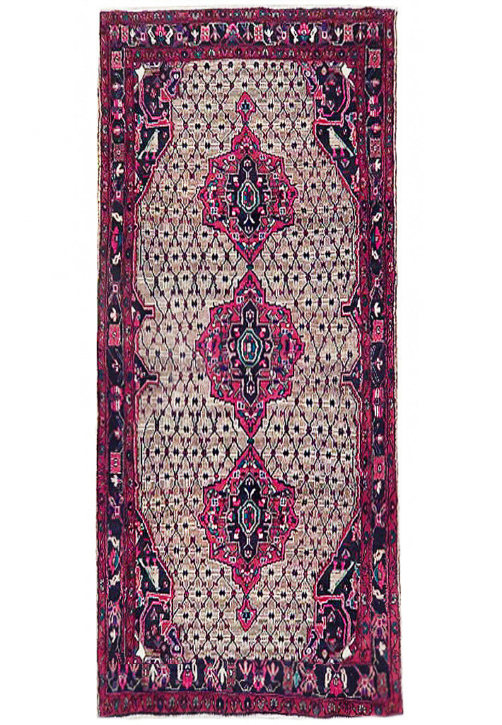 5 x 9.3 Semi-Antique Persian Hamadan Runner 71743